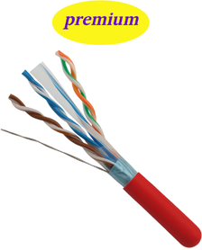תמונת מוצר   -  כבל מחשב מסוכך ג'יגה CAT7 SFTP נחושת – PREMIUM חב' 100מ'
